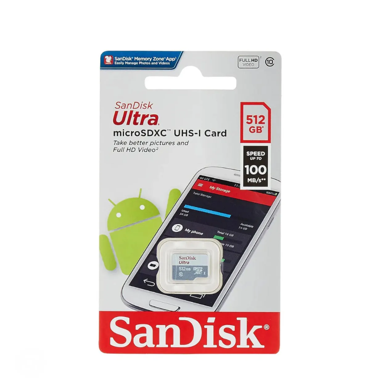 כרטיס זיכרון SanDisk Ultra microSD
