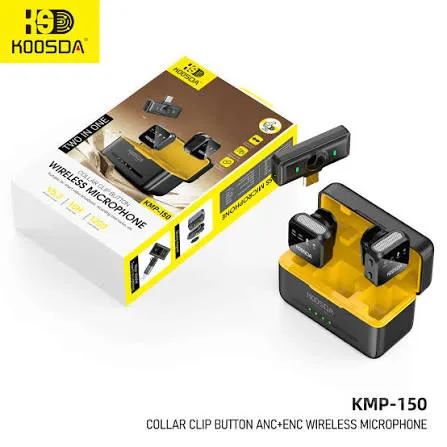 KOOSDA KMP-155 ANC+ENC ערכת מיקרופונים אלחוטיים