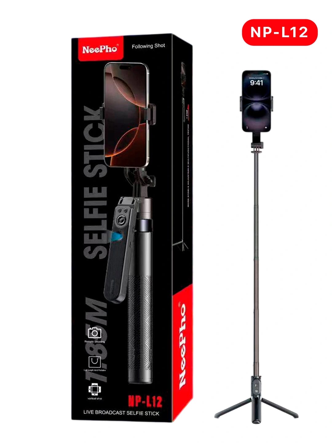 חצובת סלפי Neepho NP-L12 עם מעקב פנים